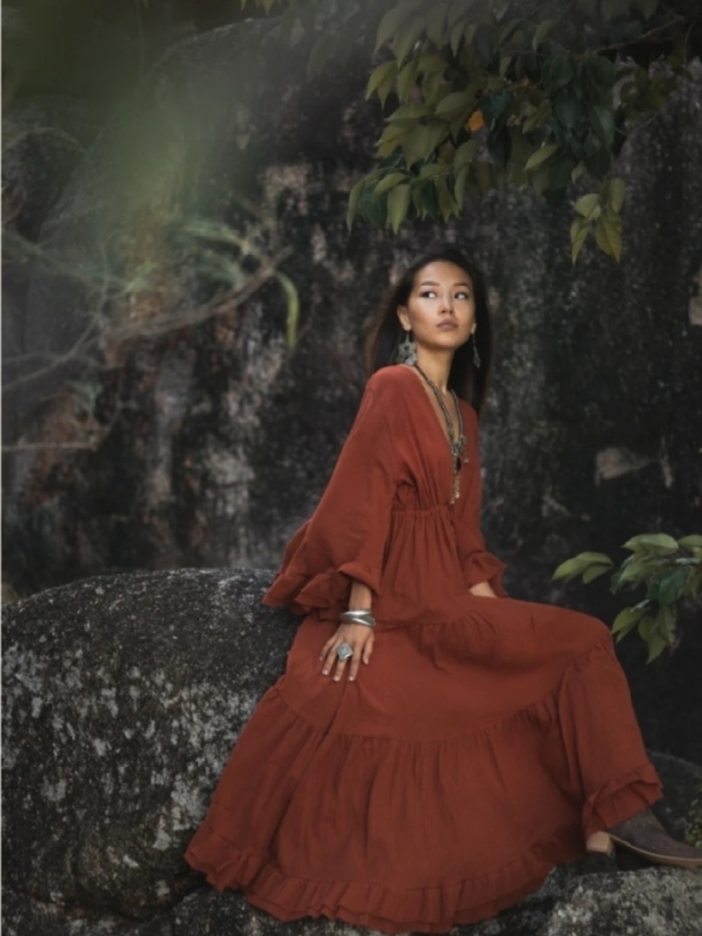✨️Thaluta Rust Maxi Dress, NWT